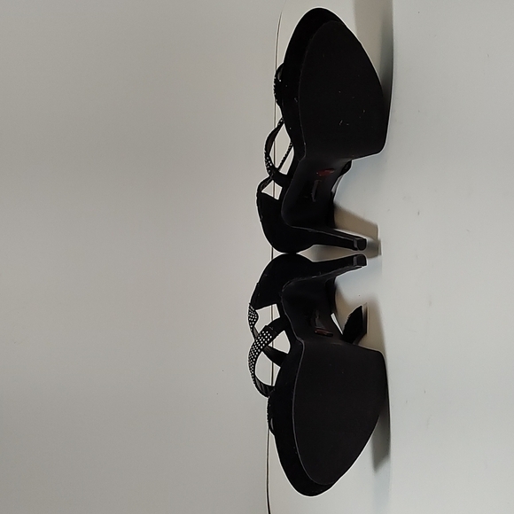Promise black platform rhinestone stiletto sandals Size: 8 - Picture 5 of 5